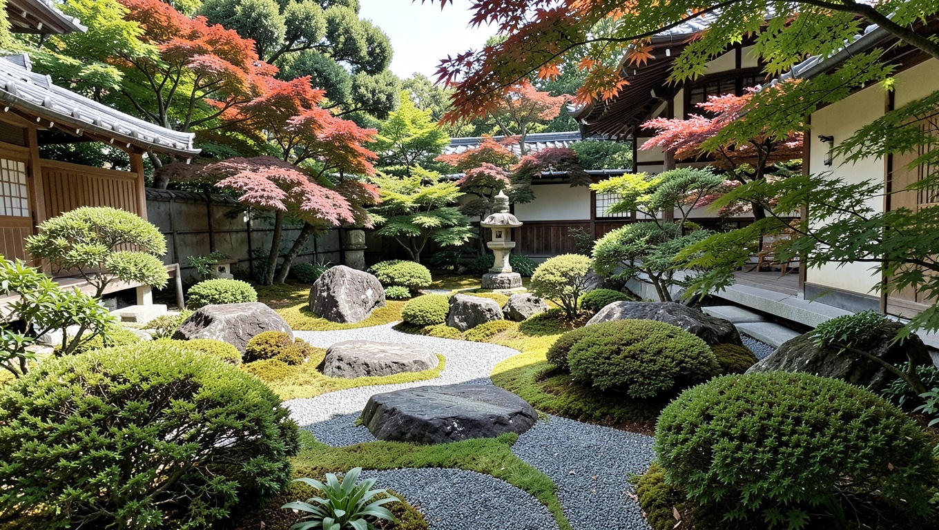 AI image generated from the short prompt A Japanese garden